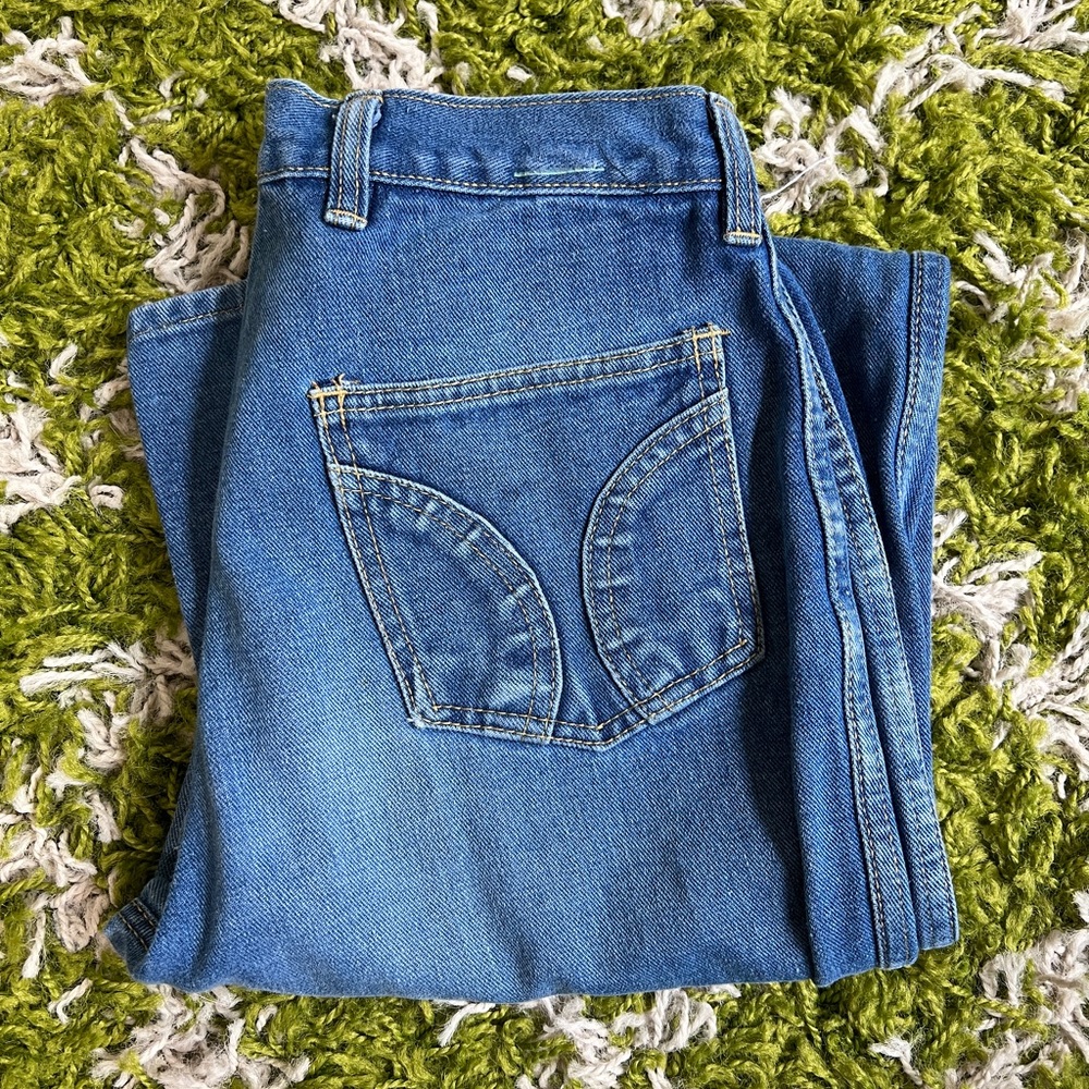1970s Vintage Denim Jeans Medium Wash